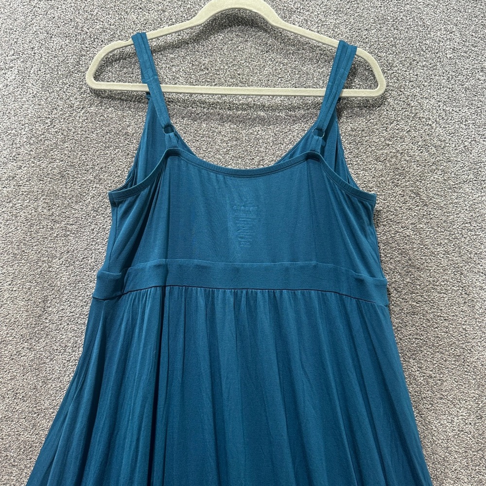 Torrid Supersoft Tiered Maxi Dress Women 1X 14/16 Blue V-Neck Adjustable Straps - Picture 8 of 11